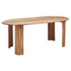 EETTAFEL, volledig massief naturelkleurig acaciahout
