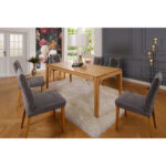 EETTAFEL, massief wild eiken bruin thumbnail 2