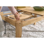 EETTAFEL, massief wild eiken bruin thumbnail 4