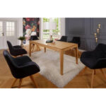 EETTAFEL, massief wild eiken bruin thumbnail 2