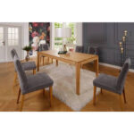 EETTAFEL, massief wild eiken bruin thumbnail 4
