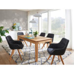 EETTAFEL, massief wild eiken bruin thumbnail 2