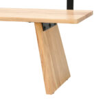 BANK, hout, zwart metaal, acaciakleuren thumbnail 3