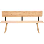 BANK, hout, zwart metaal, acaciakleuren thumbnail 6
