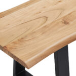 BANK, hout, zwart metaal, acaciakleuren thumbnail 5