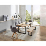 BANK, zwart hout, eiken kleur thumbnail 2