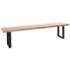 BANK, zwart hout, eiken kleur