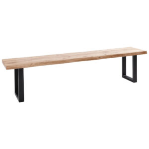 BANK, zwart hout, eiken kleur