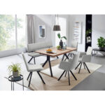BANK, metaal, textiel zwart, wit thumbnail 2