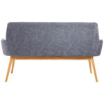 BANK, hout, eikenkleurig textiel, donkergrijs thumbnail 6