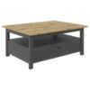 CLUBTAFEL, ambachtelijk eikenhout