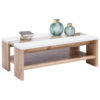CLUBTAFEL, wit, eikenkleur
