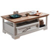 CLUBTAFEL, wit, eikenkleur