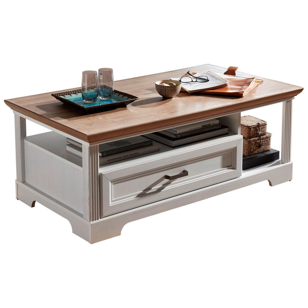 CLUBTAFEL, wit, eikenkleur