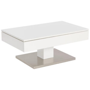 CLUBTAFEL, wit, roestvrij staalkleur
