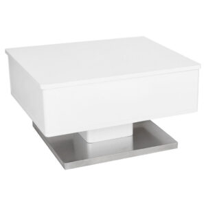 CLUBTAFEL, wit, roestvrij staalkleur