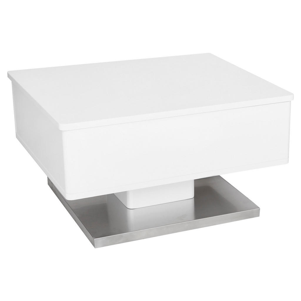 CLUBTAFEL, wit, roestvrij staalkleur