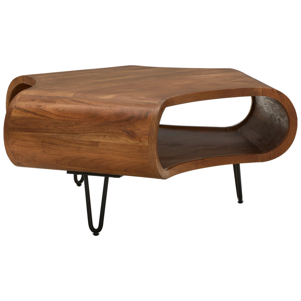 CLUBTAFEL, zwart, acaciakleur
