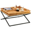 CLUBTAFEL, zwart, eikenkleur