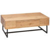 CLUBTAFEL, zwart, eikenkleur
