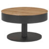 CLUBTAFEL, zwart, eikenkleur