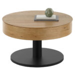 CLUBTAFEL, zwart, eikenkleur thumbnail 1