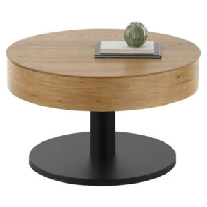 CLUBTAFEL, zwart, eikenkleur