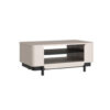 CLUBTAFEL, 115/49,4/65,4 cm zwart, bruine kleur