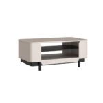 CLUBTAFEL, 115/49,4/65,4 cm zwart, bruine kleur thumbnail 1