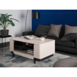 CLUBTAFEL, 115/49,4/65,4 cm zwart, bruine kleur thumbnail 4