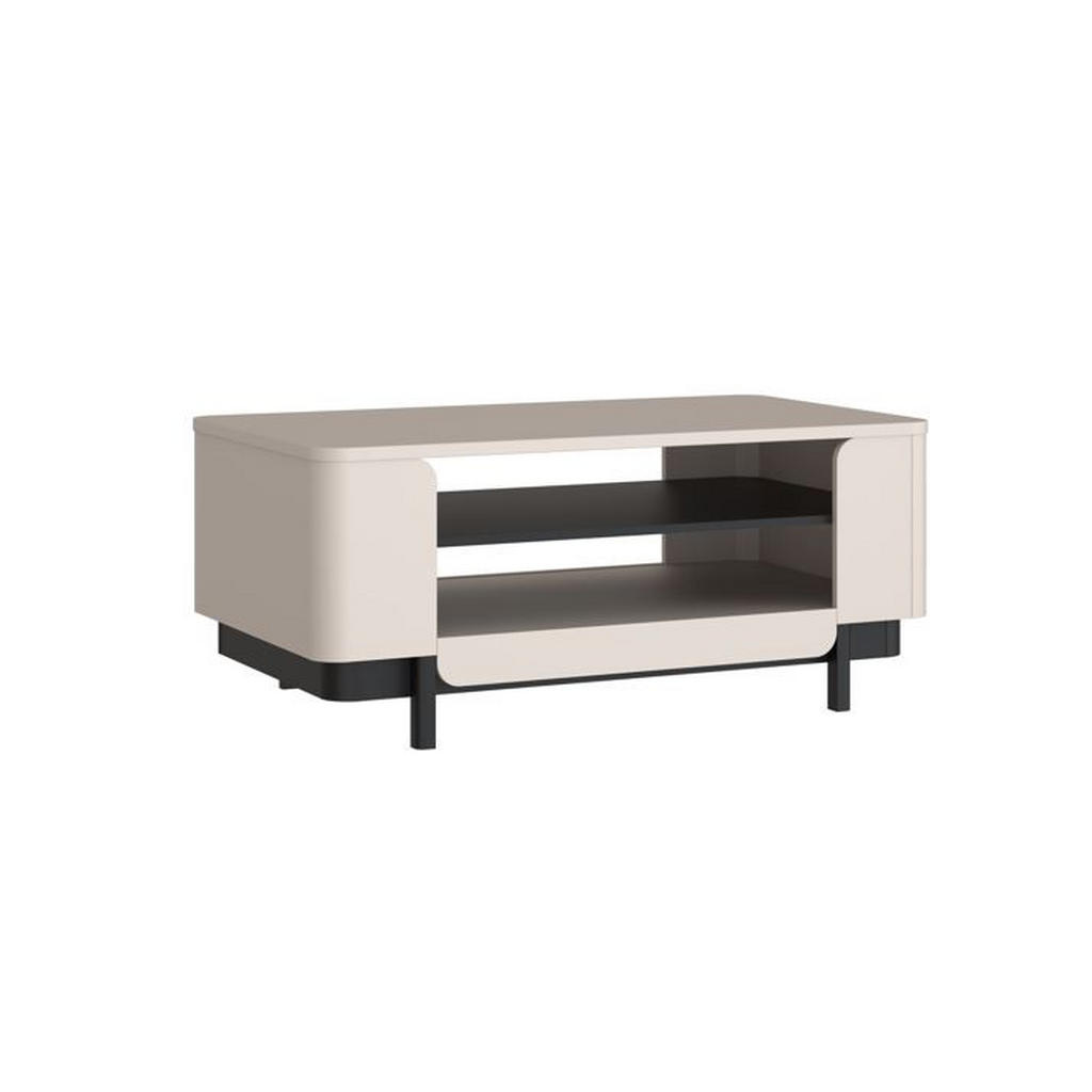 CLUBTAFEL, 115/49,4/65,4 cm zwart, bruine kleur
