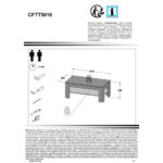 CLUBTAFEL, 110/45,5/60 cm eiken, grijswit thumbnail 5