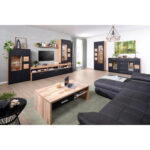 CLUBTAFEL, 110/40/64 cm zwart, oud eiken thumbnail 2