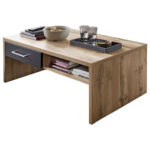 CLUBTAFEL, 110/40/64 cm zwart, oud eiken thumbnail 1