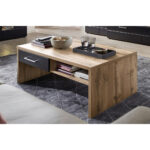 CLUBTAFEL, 110/40/64 cm zwart, oud eiken thumbnail 3