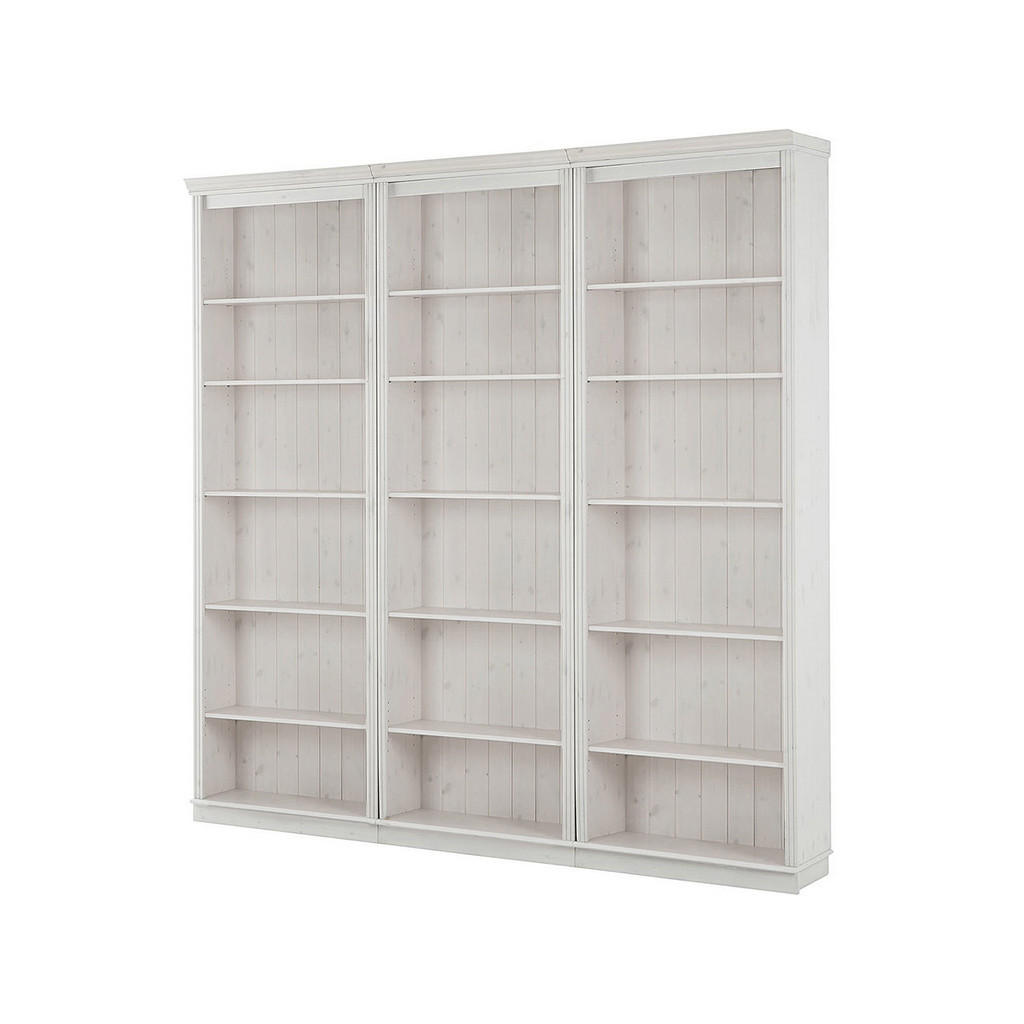 BOEKENKAST 223/222/34 cm wit, grenenkleur