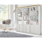 BOEKENKAST 223/222/34 cm wit, honingkleur thumbnail 2