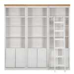 BOEKENKAST 223/222/34 cm wit, honingkleur thumbnail 3