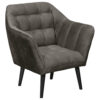 COCKTAIL-ARMSTOEL, antraciet textiel, houtmateriaal