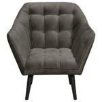 COCKTAIL-ARMSTOEL, antraciet textiel, houtmateriaal thumbnail 4