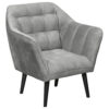 COCKTAIL-ARMSTOEL, grijze textiel, houten materiaal