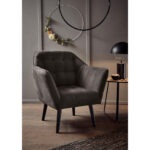 COCKTAIL-ARMSTOEL, donkerbruin textiel, houtmateriaal thumbnail 2