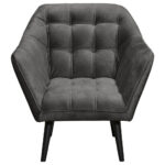 COCKTAIL-ARMSTOEL, donkerbruin textiel, houtmateriaal thumbnail 4