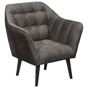 COCKTAIL-ARMSTOEL, donkerbruin textiel, houtmateriaal