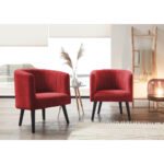 COCKTAIL-ARMSTOEL, rood textiel thumbnail 2