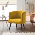 COCKTAIL-ARMSTOEL, geel textiel thumbnail 3