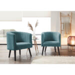 COCKTAIL-ARMSTOEL, turquoise textiel thumbnail 2
