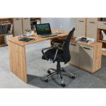 GECOMBINEERD BUREAU hout materiaal kamir, ambachtelijk eiken thumbnail 6