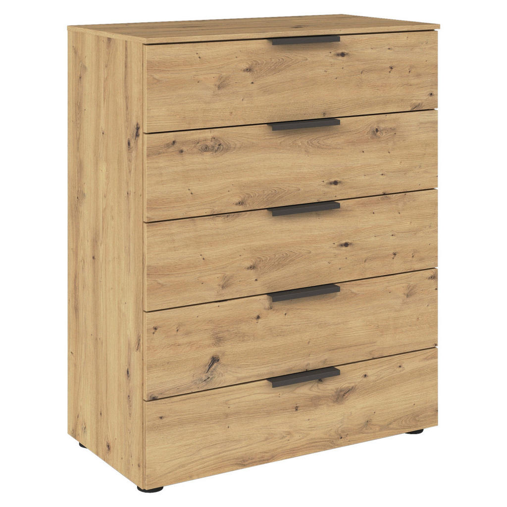 Ladekast, grafietkleuren, ambachtelijk eikenhout