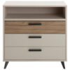 Ladekast, eikenkleur, beige